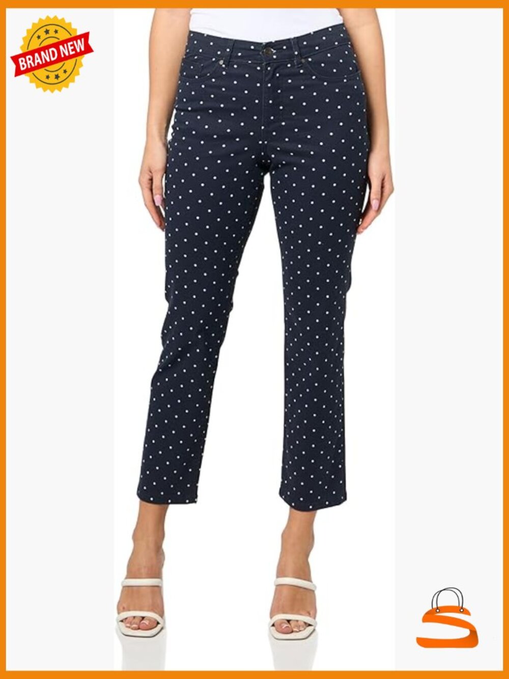 Women's Straight Ankle Paisley Relaxed Fit Pants
